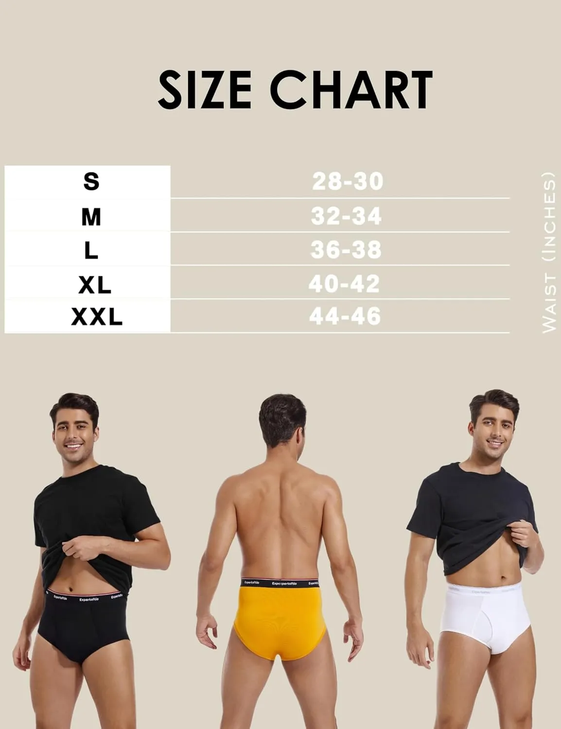 Men's Underwear Briefs Viscose from Bamboo Full Rise, Moisture Wicking Tagless Underwear for Men Pack Comfort Fly