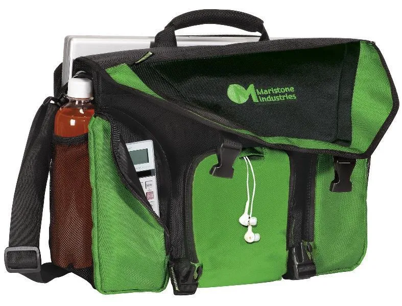 Messenger Bag Briefcase with 17 in Laptop Sleeve