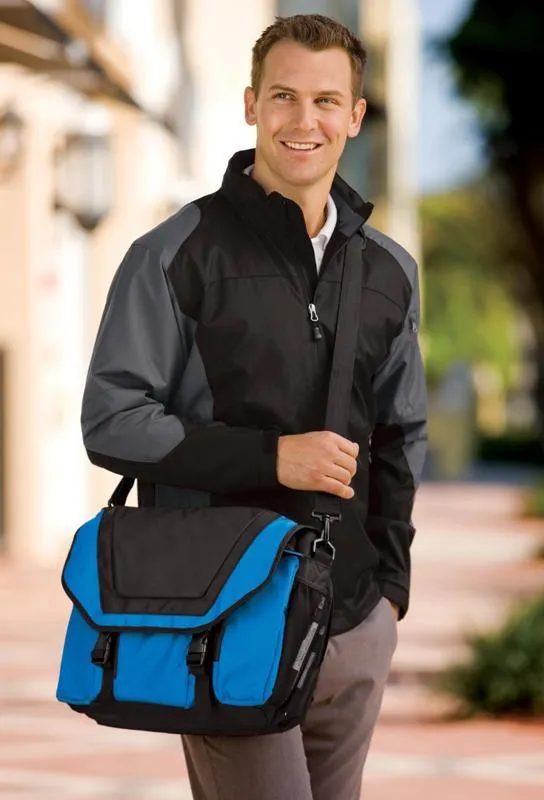 Messenger Bag Briefcase with 17 in Laptop Sleeve