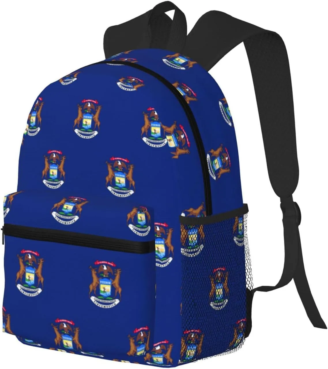 Michigan State Flag Men Women Office Laptop Backpack,Work Bag 15.7 Inch Business Travel Bags Large Capacity