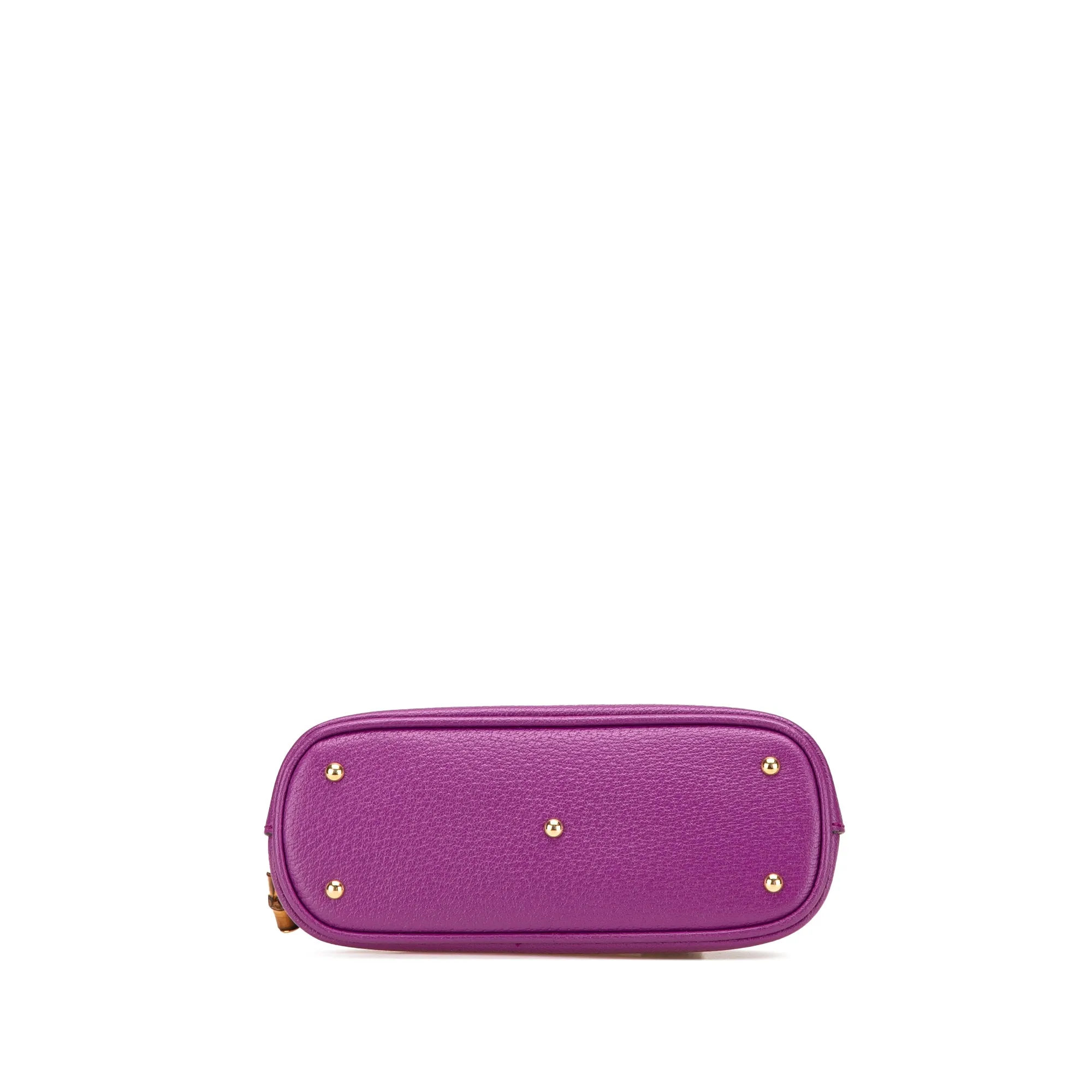 Mini Dollar Calfskin Bamboo Diana Dome Satchel