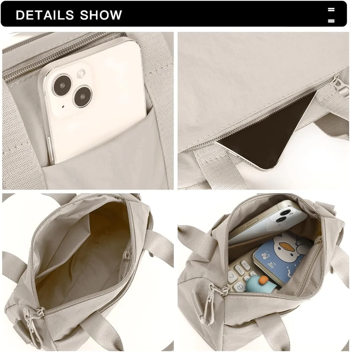 Mini Gym Bag for Women Small Sling Bag for Cute Travel Duffle Bags Workout Sport Crossbody Bag Personal Item Bags Khaki