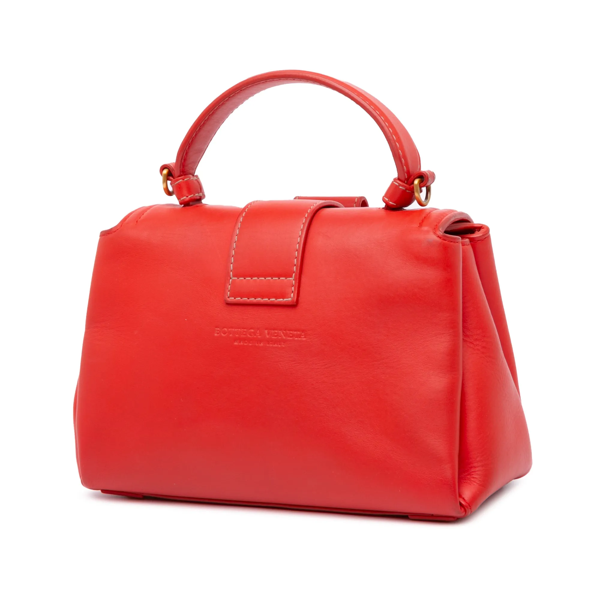 Mini Leather Piazza Top Handle Satchel