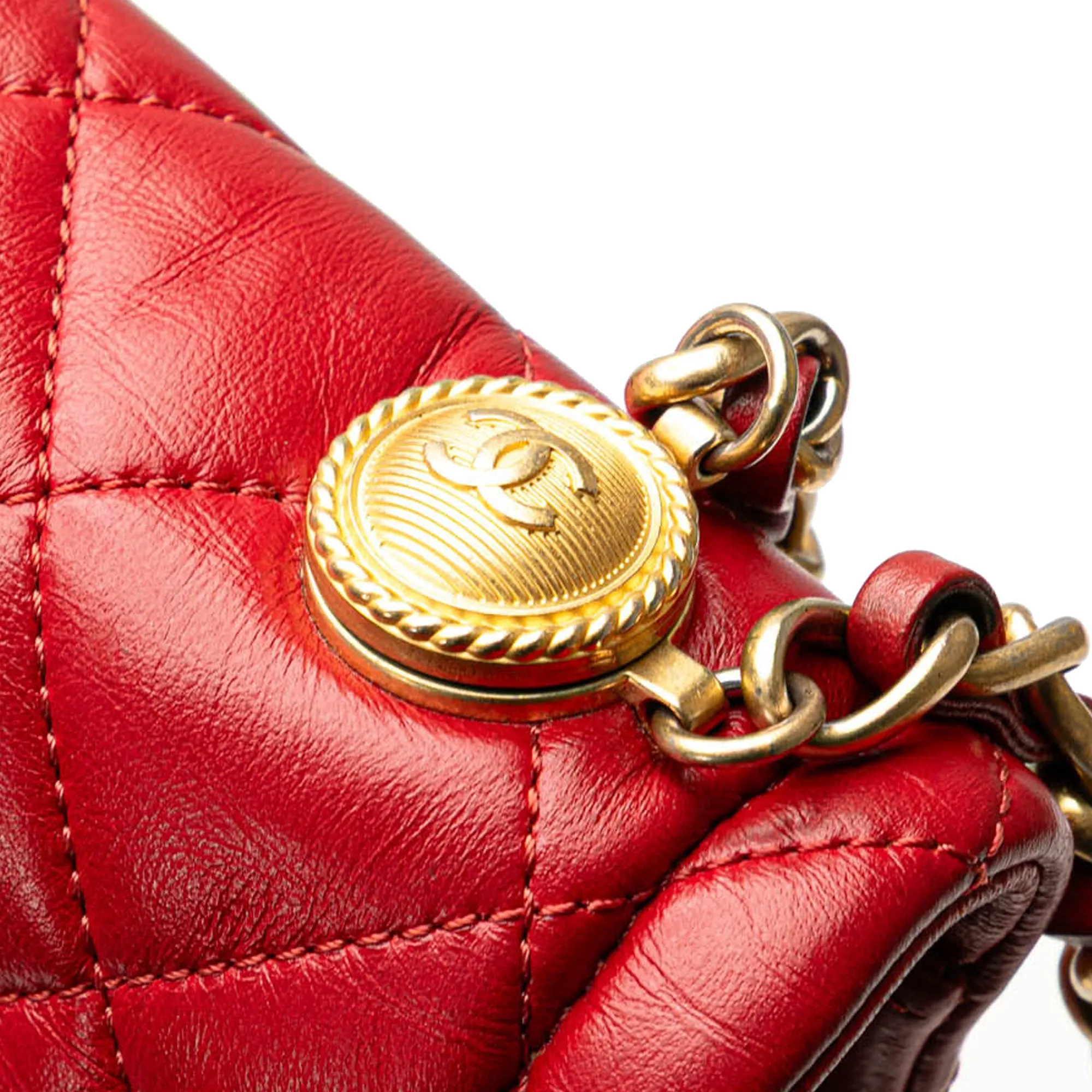 Mini Quilted Lambskin Soft Square Flap
