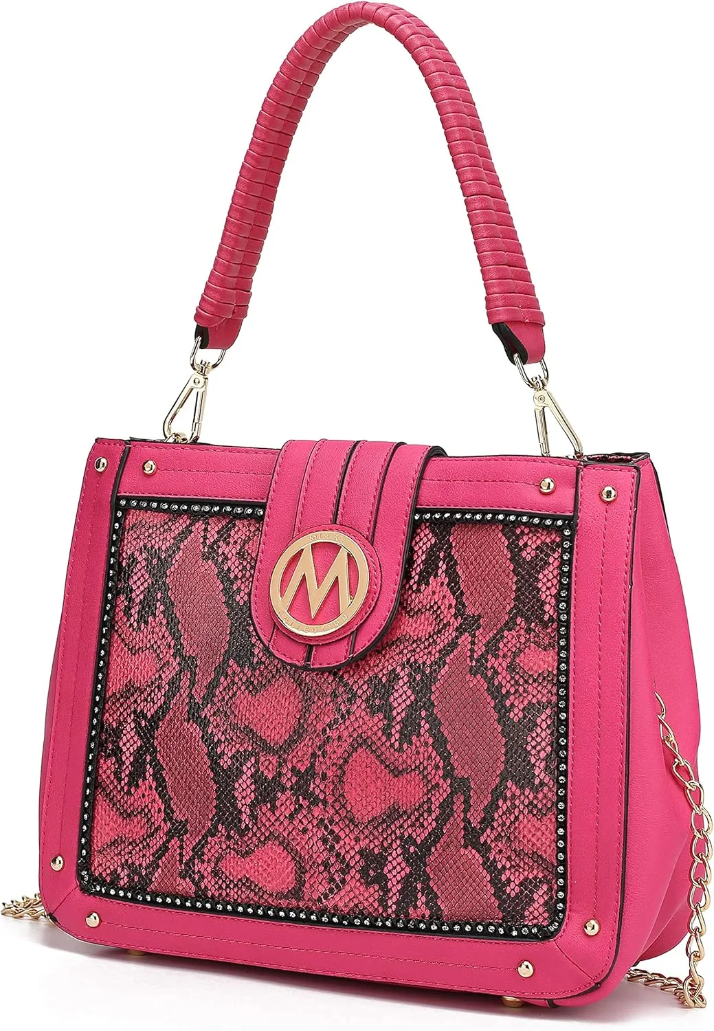 MKF Collection Crossbody Bag for Women, Vegan Leather Satchel Bags Top Handle Shoulder Bag Handbag Purse by Mia K