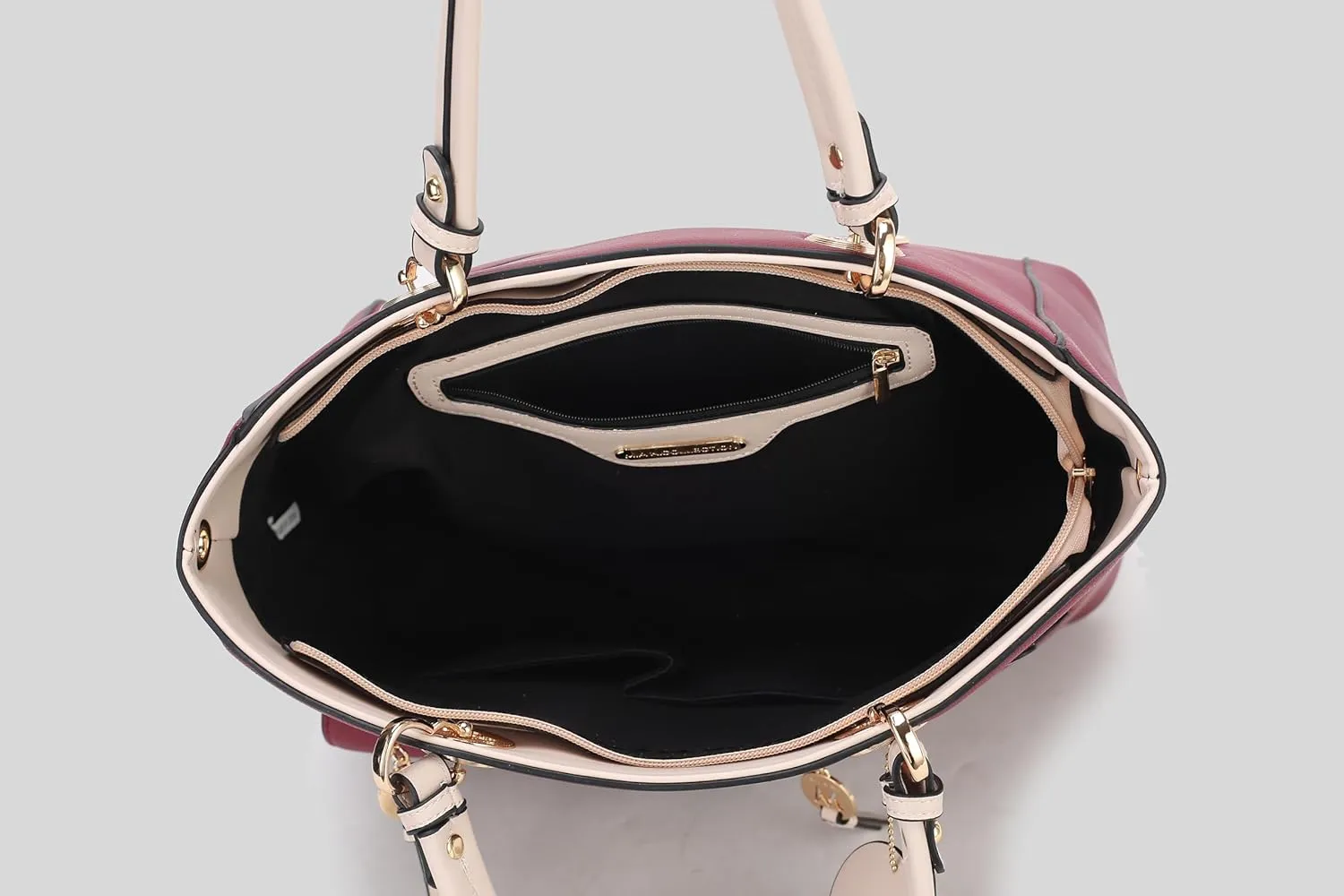 MKF Collection Satchel Bag for Women’s Vegan Leather Crossbody Bag Handbag Top-Handle Purse by Mia K