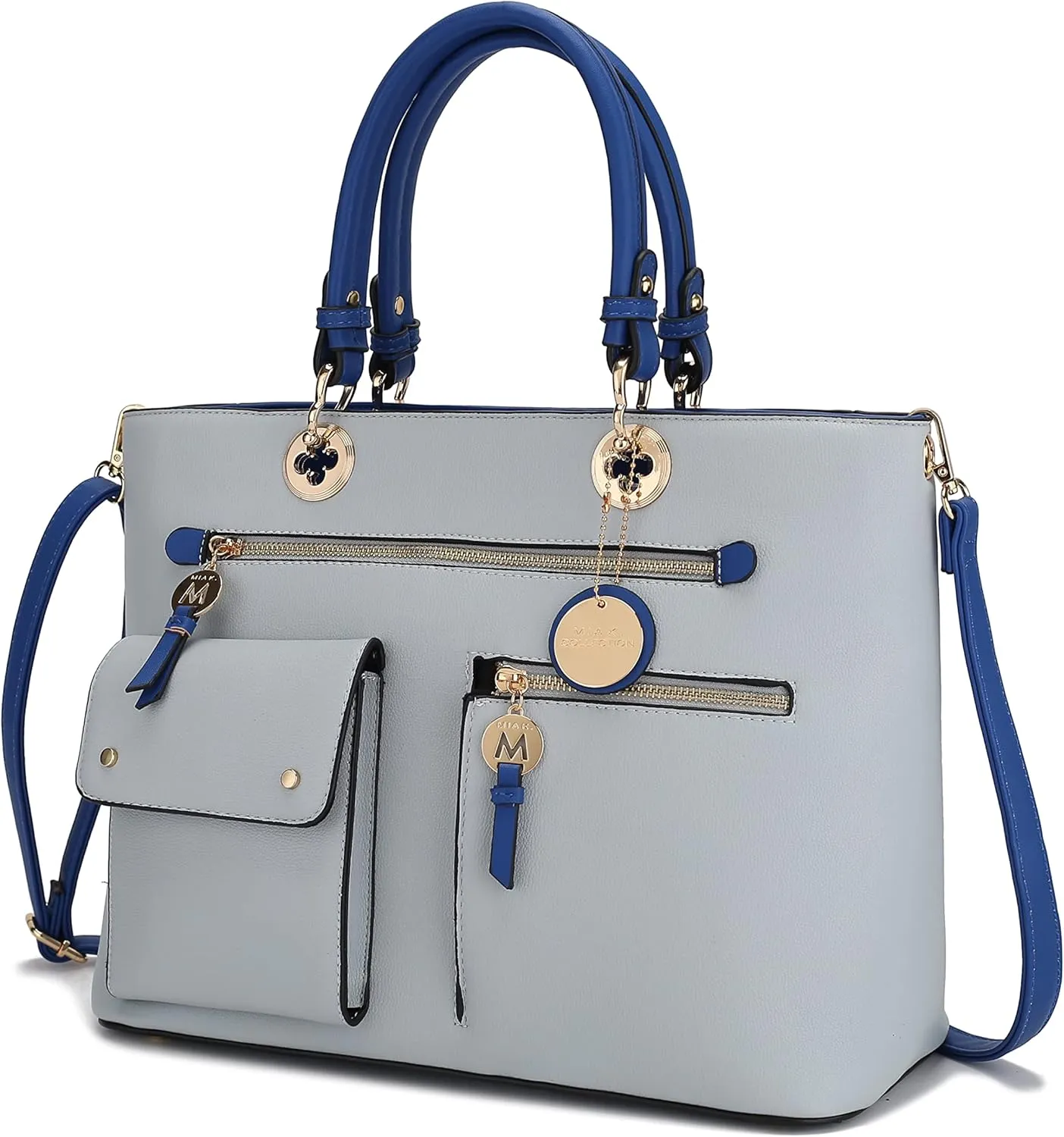 MKF Collection Satchel Bag for Women’s Vegan Leather Crossbody Bag Handbag Top-Handle Purse by Mia K