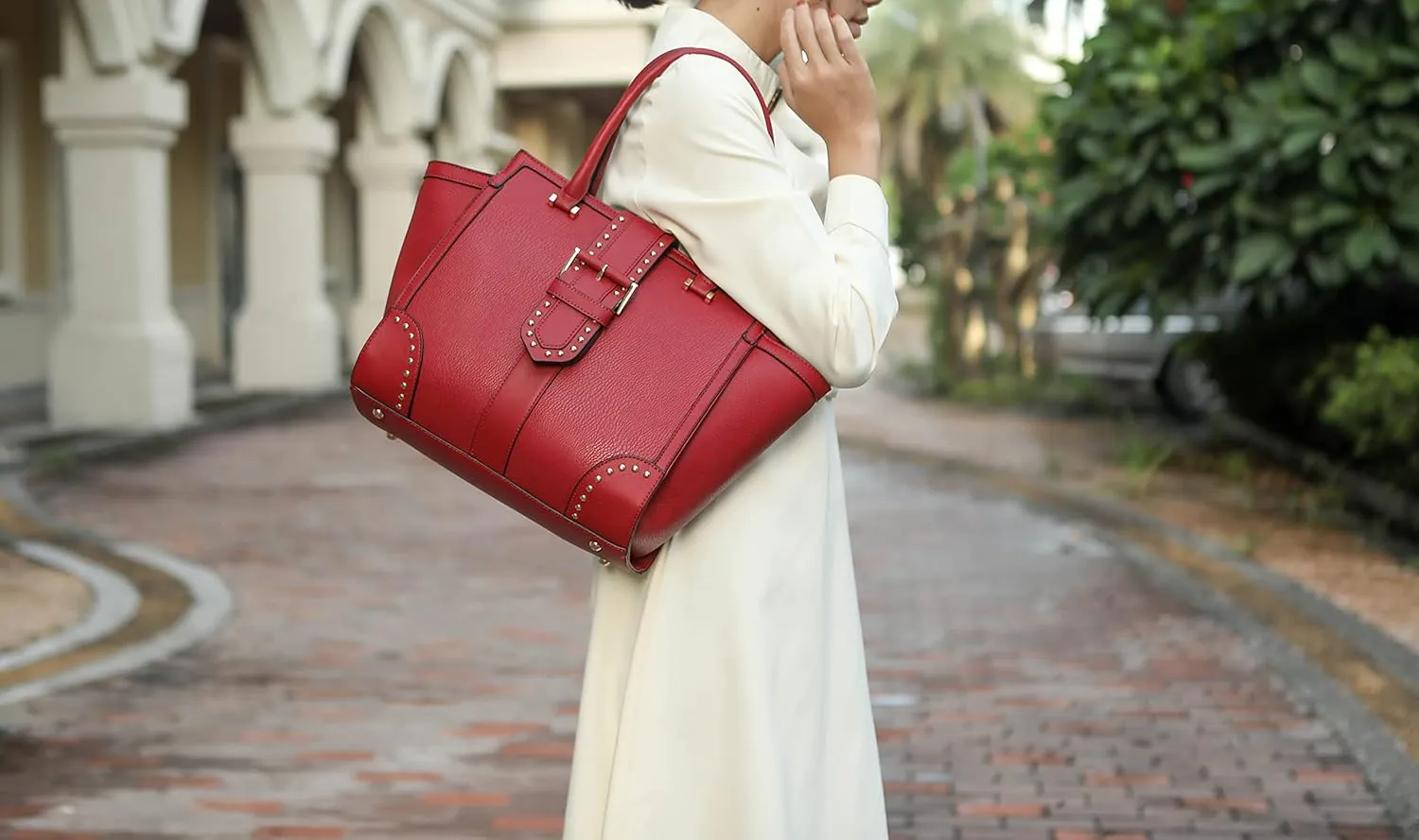 MKF Collection Satchel Crossbody Bag for Women-Handbag Purse -ShoulderbagTop-Handle Satchel
