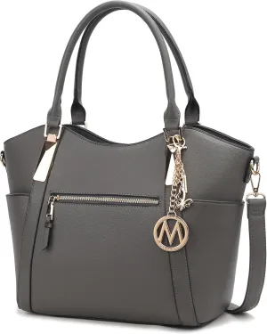 MKF Collection Tote Satchel Handbag for Women: PU Leather Shoulder Bag – Top-Handle Purse, Ladies Pocketbook By Mia K