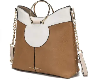 MKF Collection Women's Satchel Bag,Vegan Leather Top Handle Shoulder Bag Handbag Purse by Mia K