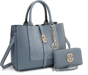 MKF Collection Women's Tote Bag with Wristlet Wallet, Vegan Leather Satchel Handbag by Mia K