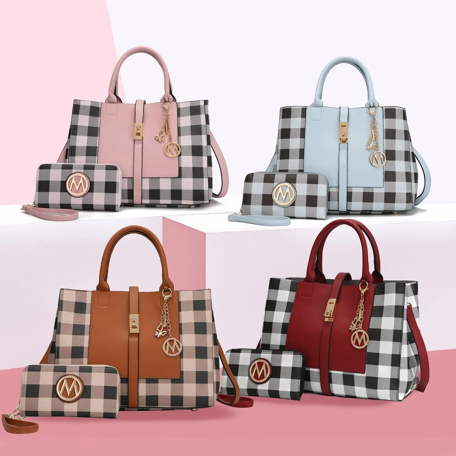 MKF Collection Women's Tote Bag with Wristlet Wallet, Vegan Leather Satchel Handbag by Mia K