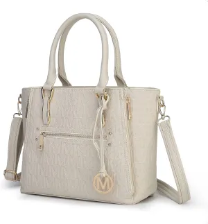 MKF Crossbody Shoulder Bag for Women – PU Leather Top Handle Pocketbook – Roomy Tote Satchel Handbag Purse M Charm