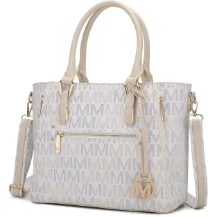 MKF Crossbody Shoulder Bag for Women – PU Leather Top Handle Pocketbook – Roomy Tote Satchel Handbag Purse M Charm