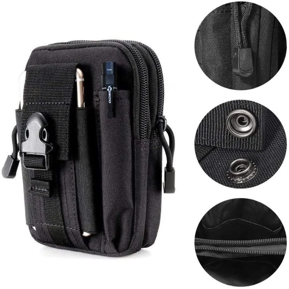 Molle EDC Tactical Pouch Waist Bag with Cell Phone Holster