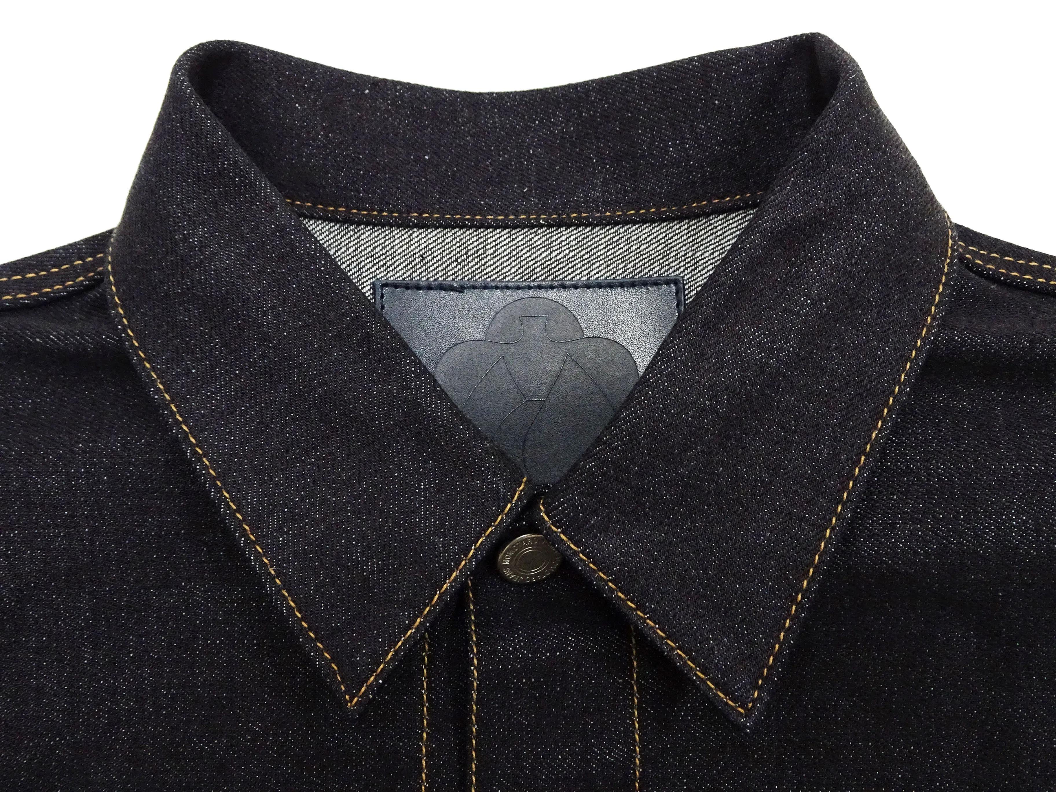 Momotaro Jeans Denim Jacket #002 Men's 1953 Type 2 Style 14.7oz. Zimbabwean Cotton Deep Indigo Denim Jean Jacket MMGJ0002 Sanforized, Unwashed Finish