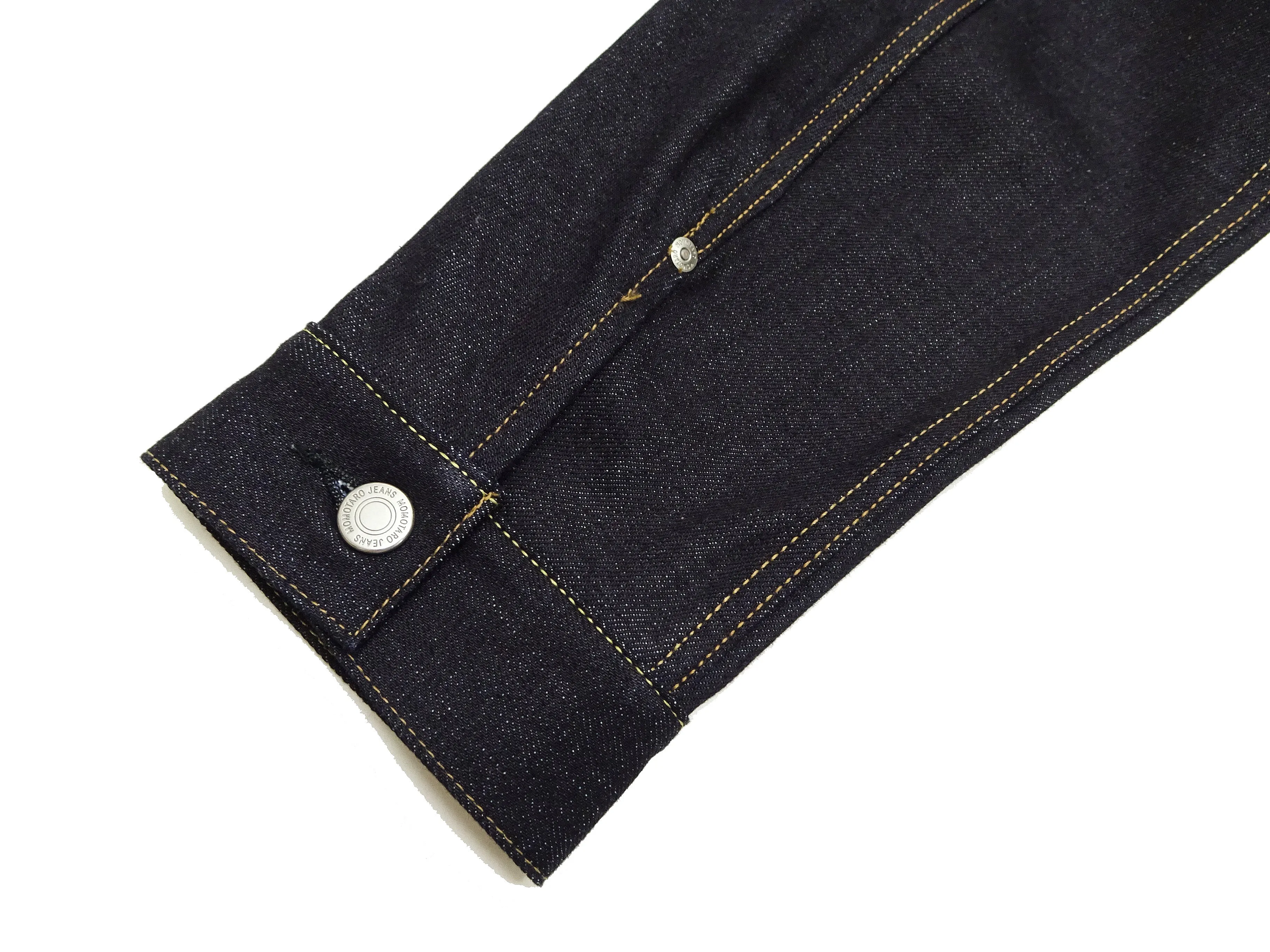 Momotaro Jeans Denim Jacket #002 Men's 1953 Type 2 Style 14.7oz. Zimbabwean Cotton Deep Indigo Denim Jean Jacket MMGJ0002 Sanforized, Unwashed Finish