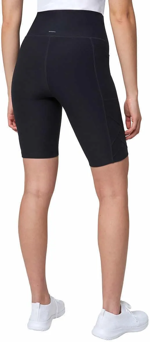 Mondetta Womens Midweight High Waisted Bike Shorts