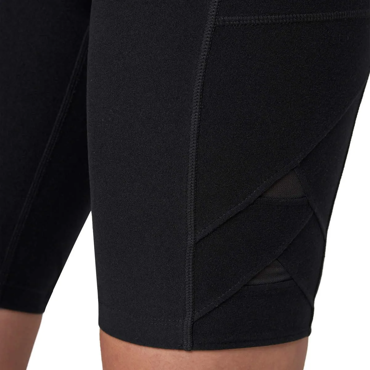 Mondetta Womens Midweight High Waisted Bike Shorts