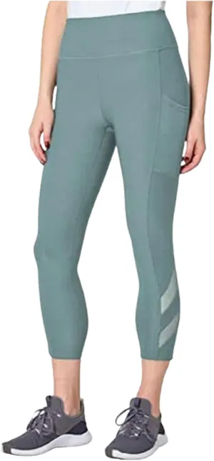Mondetta Womens Midweight High Waisted Mesh Capri Legging