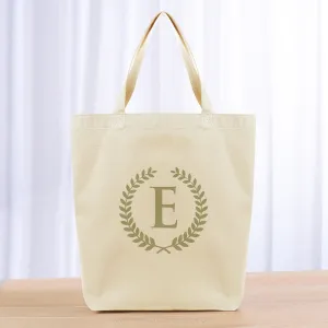 Monogram Tote Bag - khaki