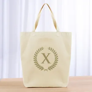 Monogram Tote Bag - khaki