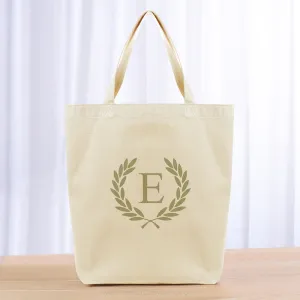 Monogram Tote Bag - khaki