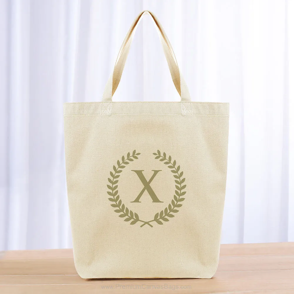 Monogram Tote Bag - khaki