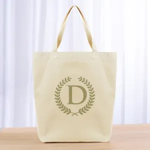 Monogram Tote Bag - khaki