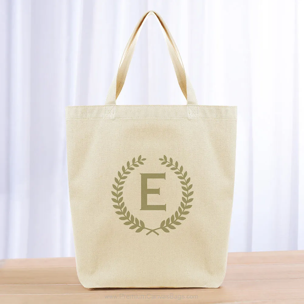 Monogram Tote Bag - khaki