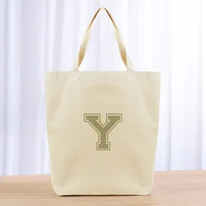 Monogram Varsity Small Tote Bag - khaki