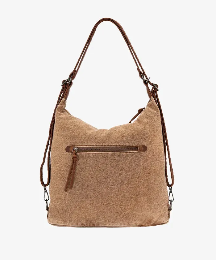 Montana West Wrangler Floral Tolled Denim Hobo Bag