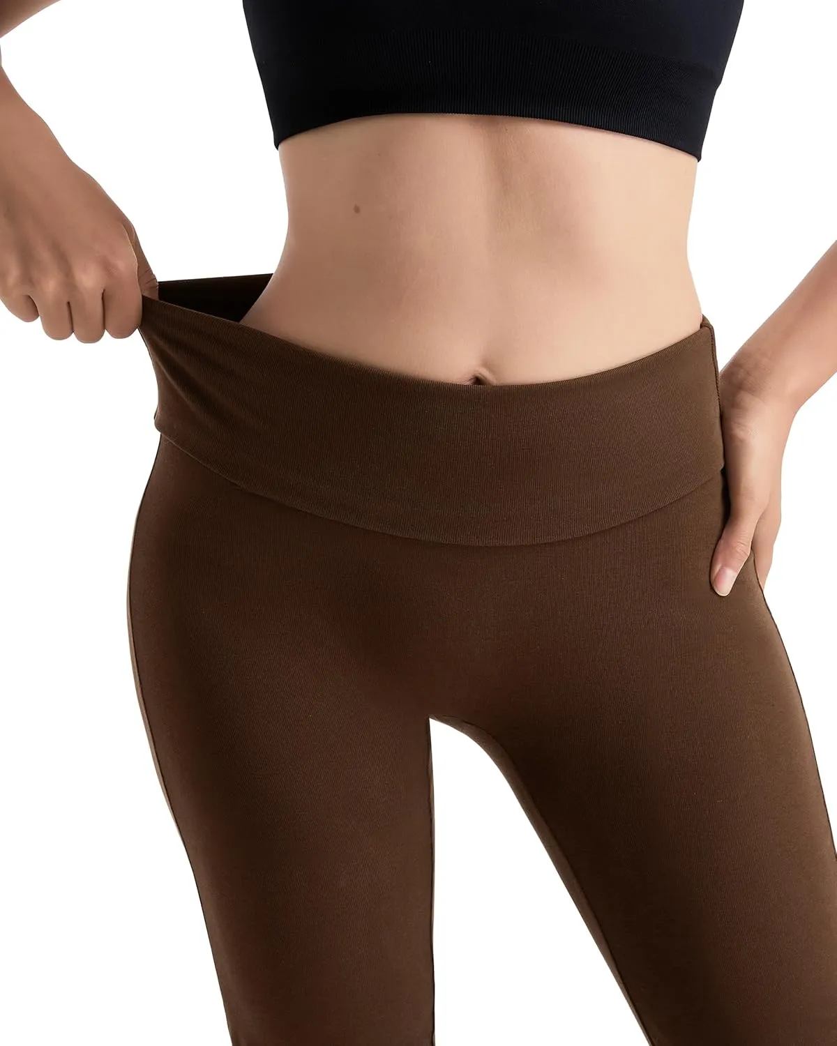 MOOSLOVER Women Flare Leggings Fold Over Bootcut Yoga Pants Casual Y2K Lounge Pants Comfy Cotton Leggings