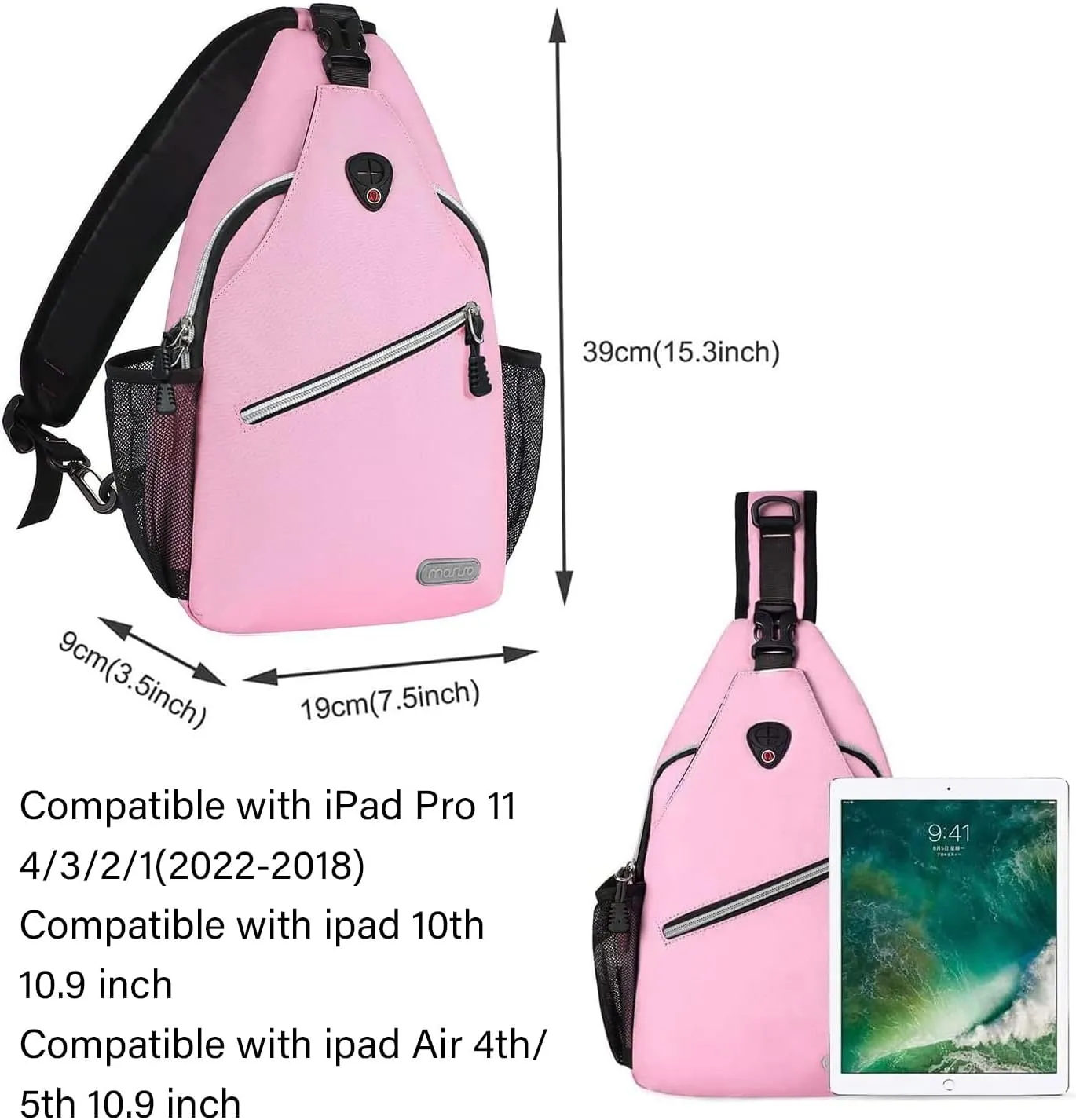 MOSISO Sling Backpack, Multipurpose Crossbody Shoulder Bag Travel Hiking Daypack