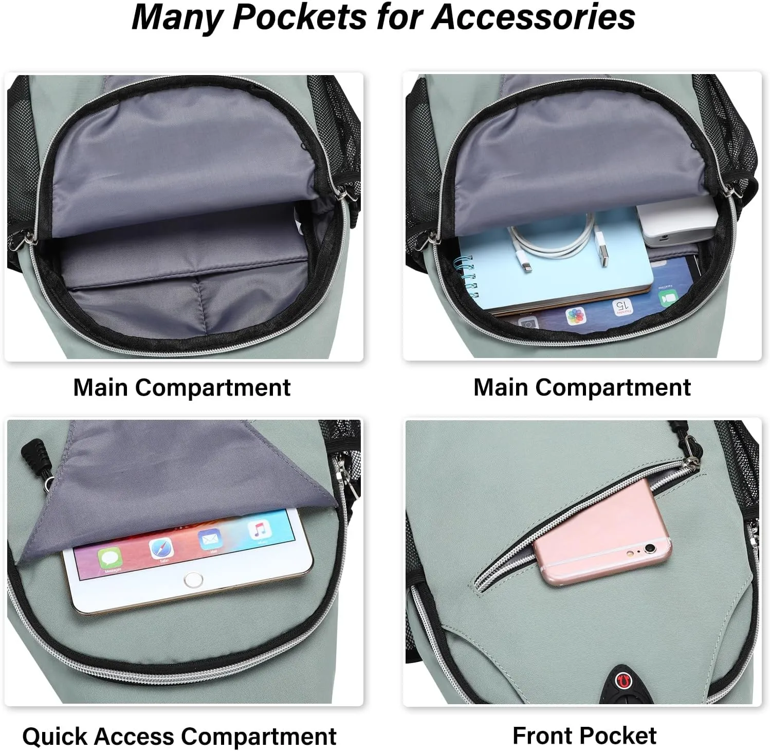 MOSISO Sling Backpack, Multipurpose Crossbody Shoulder Bag Travel Hiking Daypack