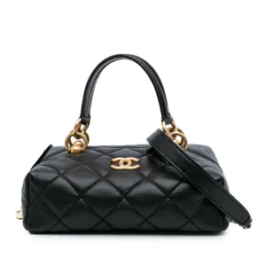 Métiers d'Art CC Quilted Lambskin Box Top Handle Satchel