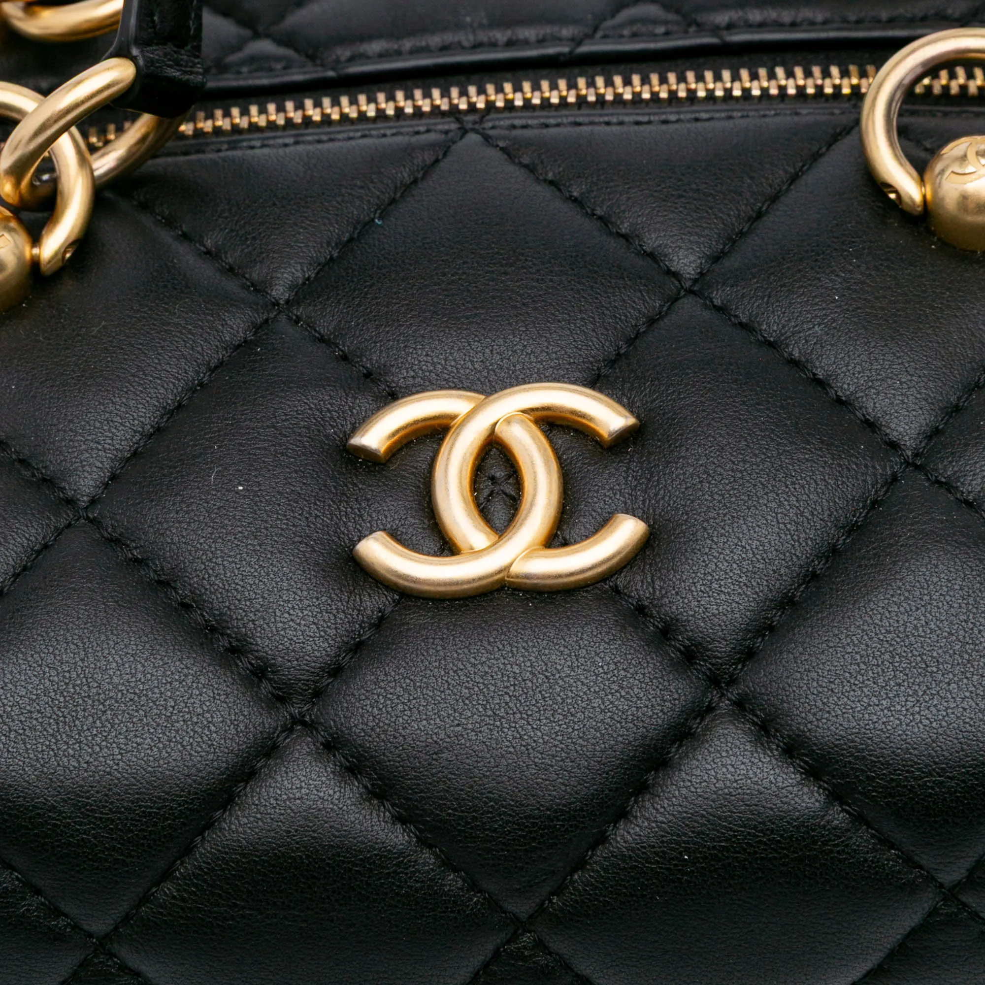 Métiers d'Art CC Quilted Lambskin Box Top Handle Satchel