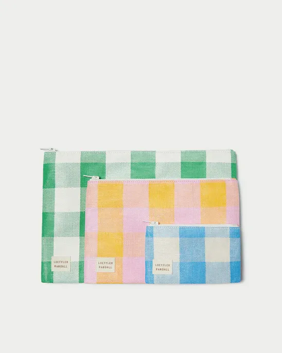Murphy Gingham Pouch Set