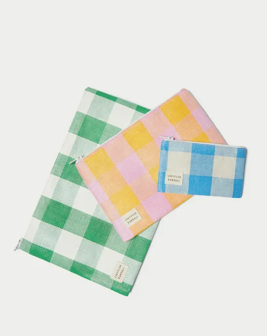 Murphy Gingham Pouch Set