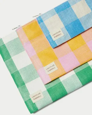 Murphy Gingham Pouch Set