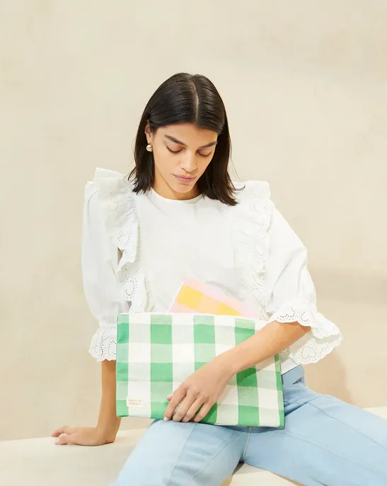 Murphy Gingham Pouch Set