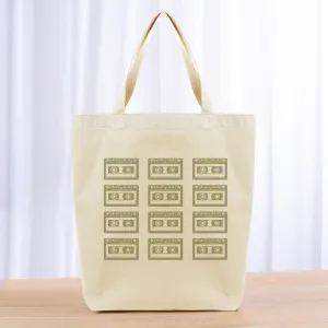 Music Casettes Tote Bag - khaki