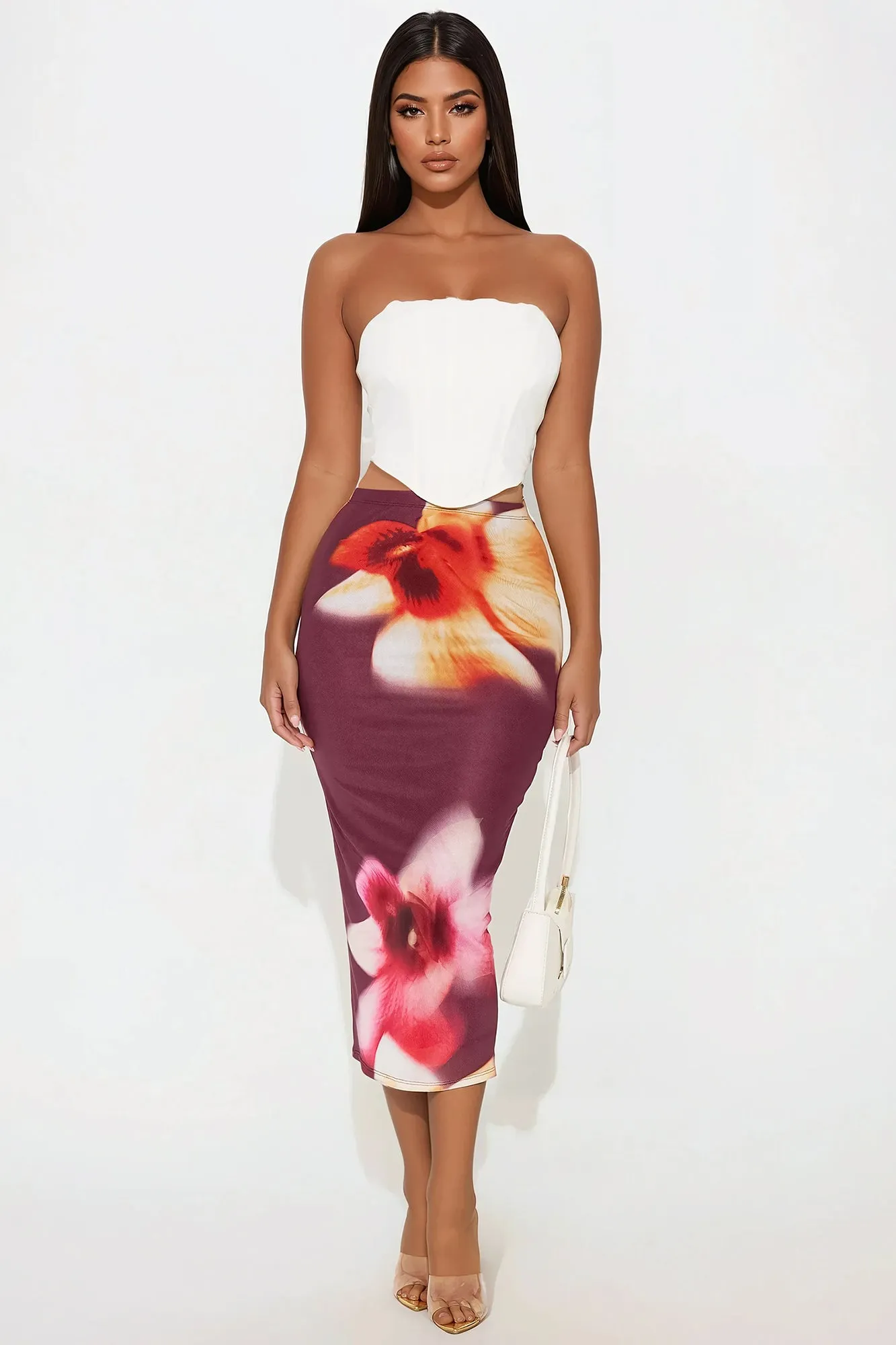 My Love For You Mesh Midi Skirt - Multi Color