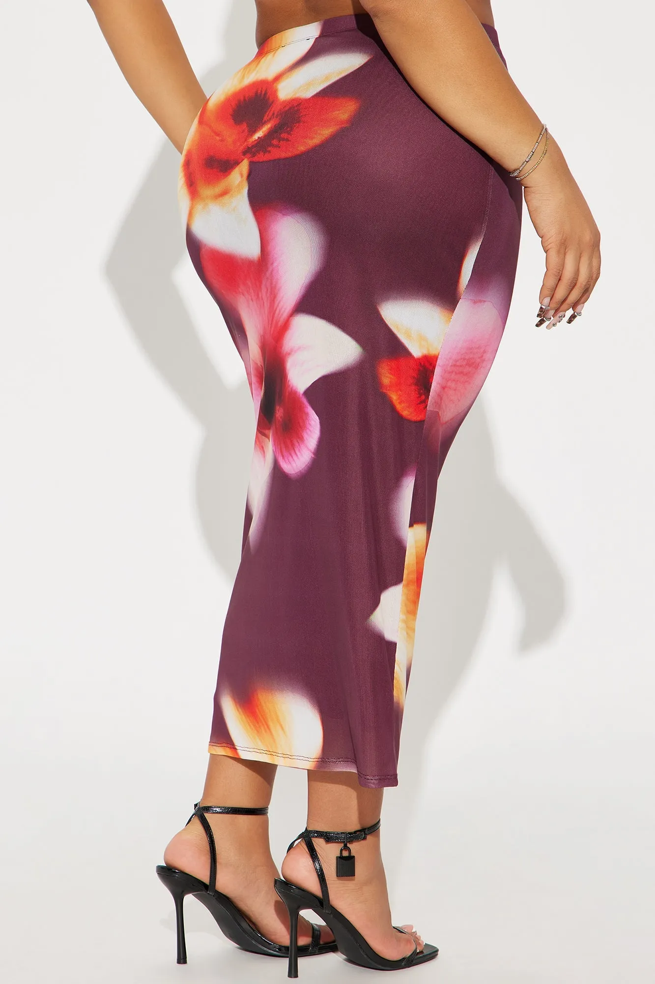 My Love For You Mesh Midi Skirt - Multi Color