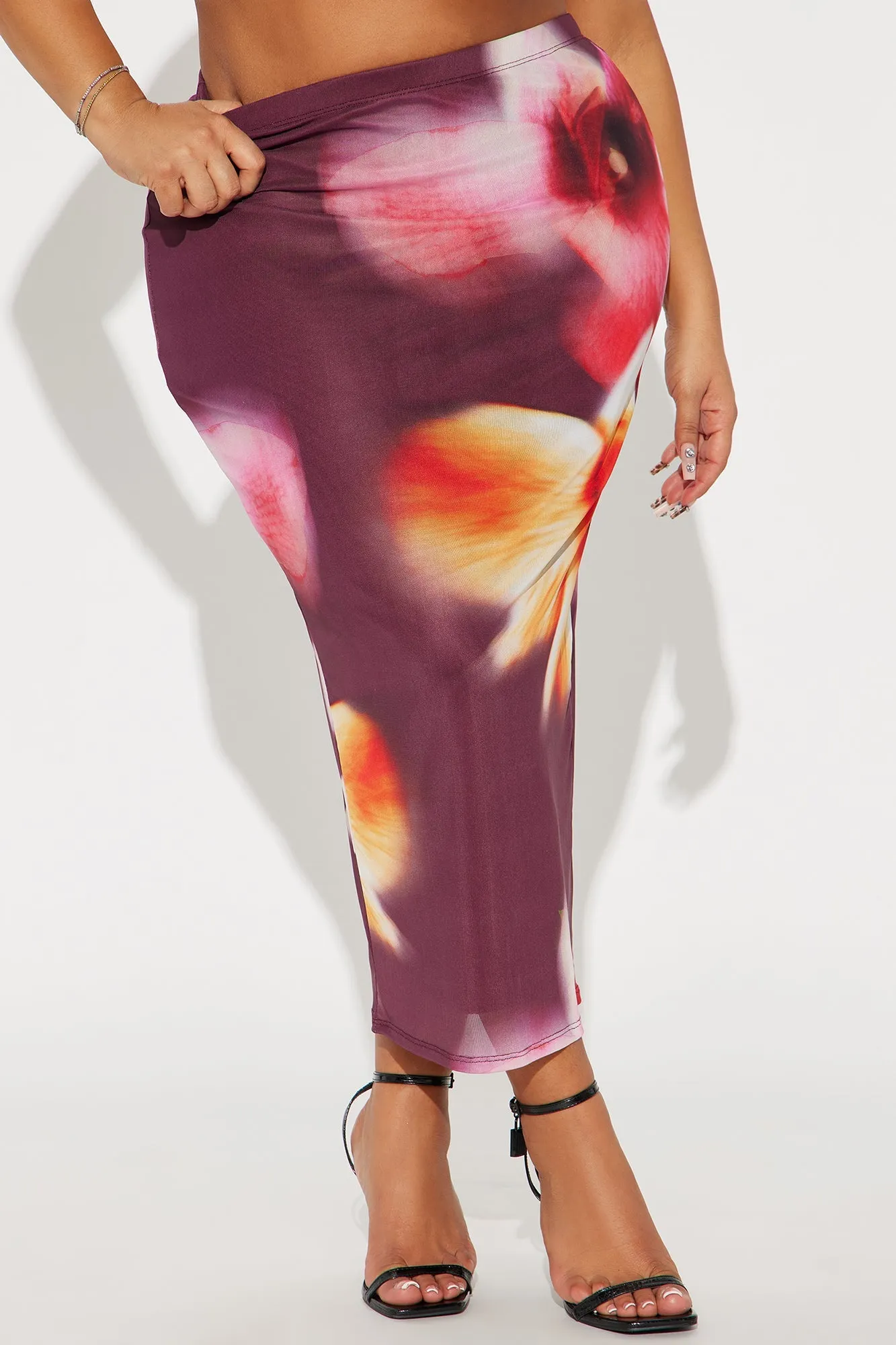 My Love For You Mesh Midi Skirt - Multi Color