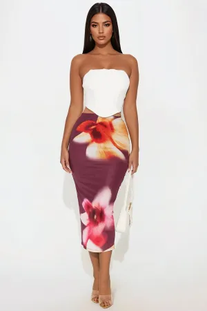 My Love For You Mesh Midi Skirt - Multi Color