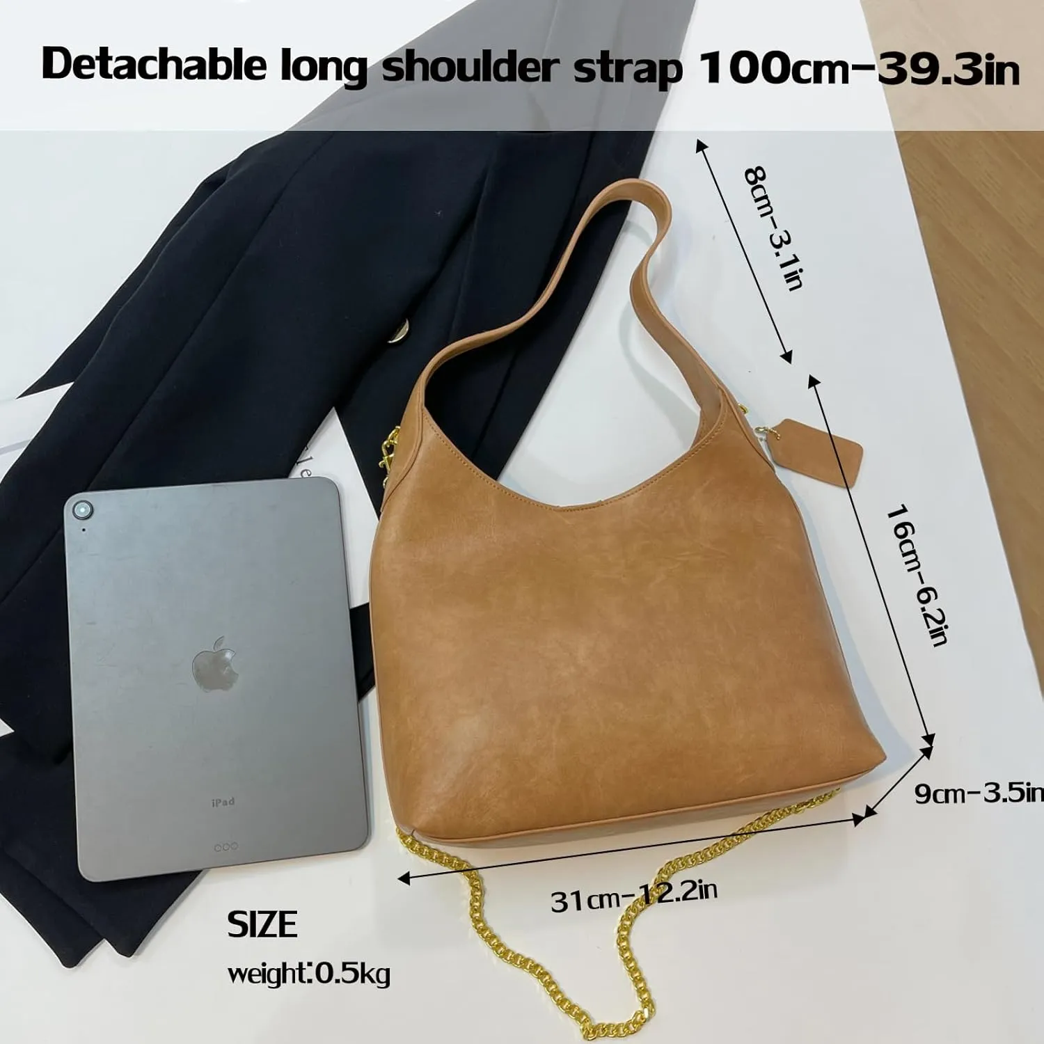 MYHOZEE Small Shoulder Bags for Women Leather Clutch Purse Tote Handbags Cute Hobo Zipper Closure