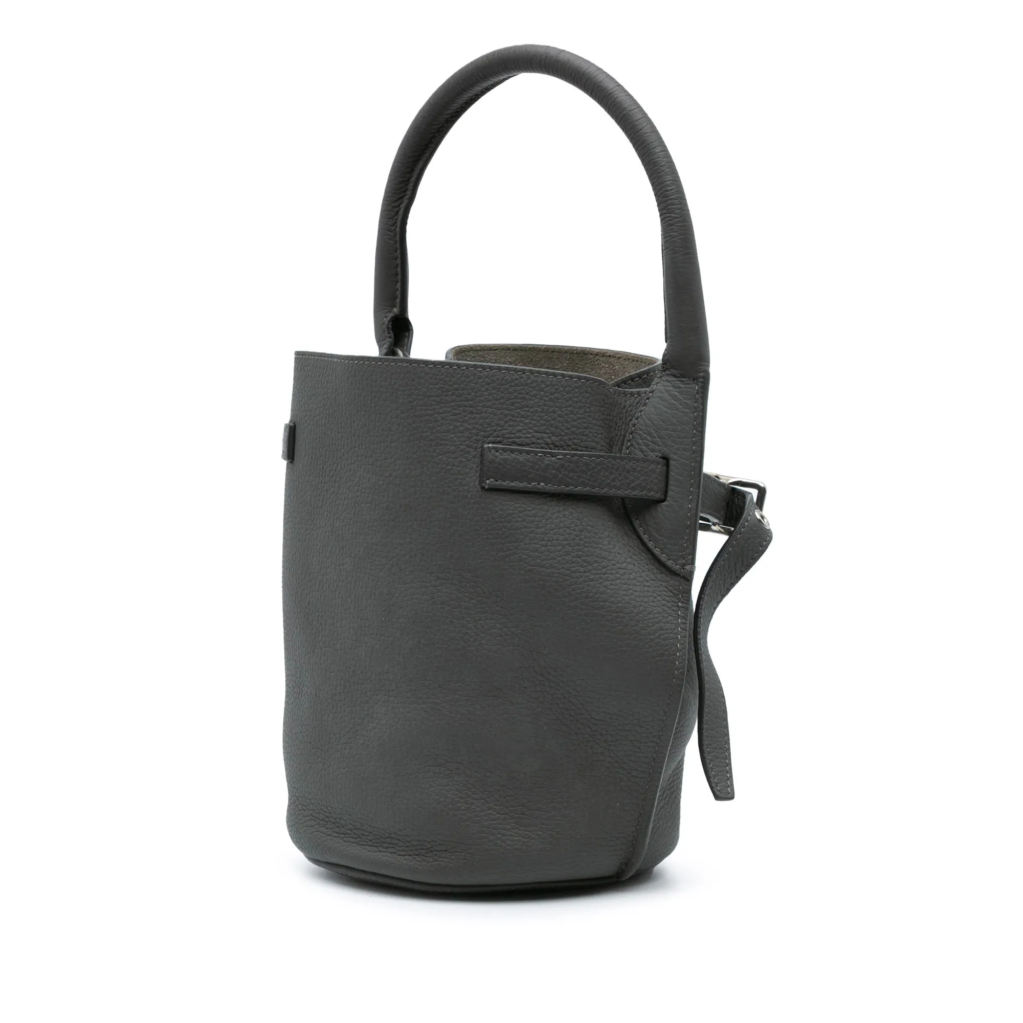 Nano Leather Big Bucket Bag