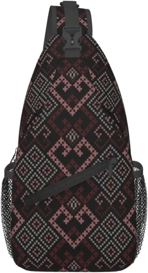 Native American Indian Tribes Crossbody Bag Fitness Sports Travel Hiking Backpack National Culture Chest Bag Shoulder Bag for Women and Men