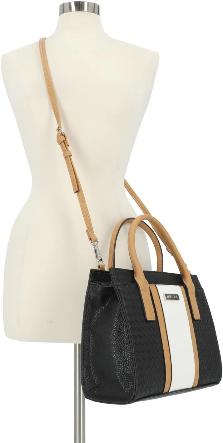 Nautica Womens Sandy Jr. Top Handel Satchel with Removable Crossbody Strap